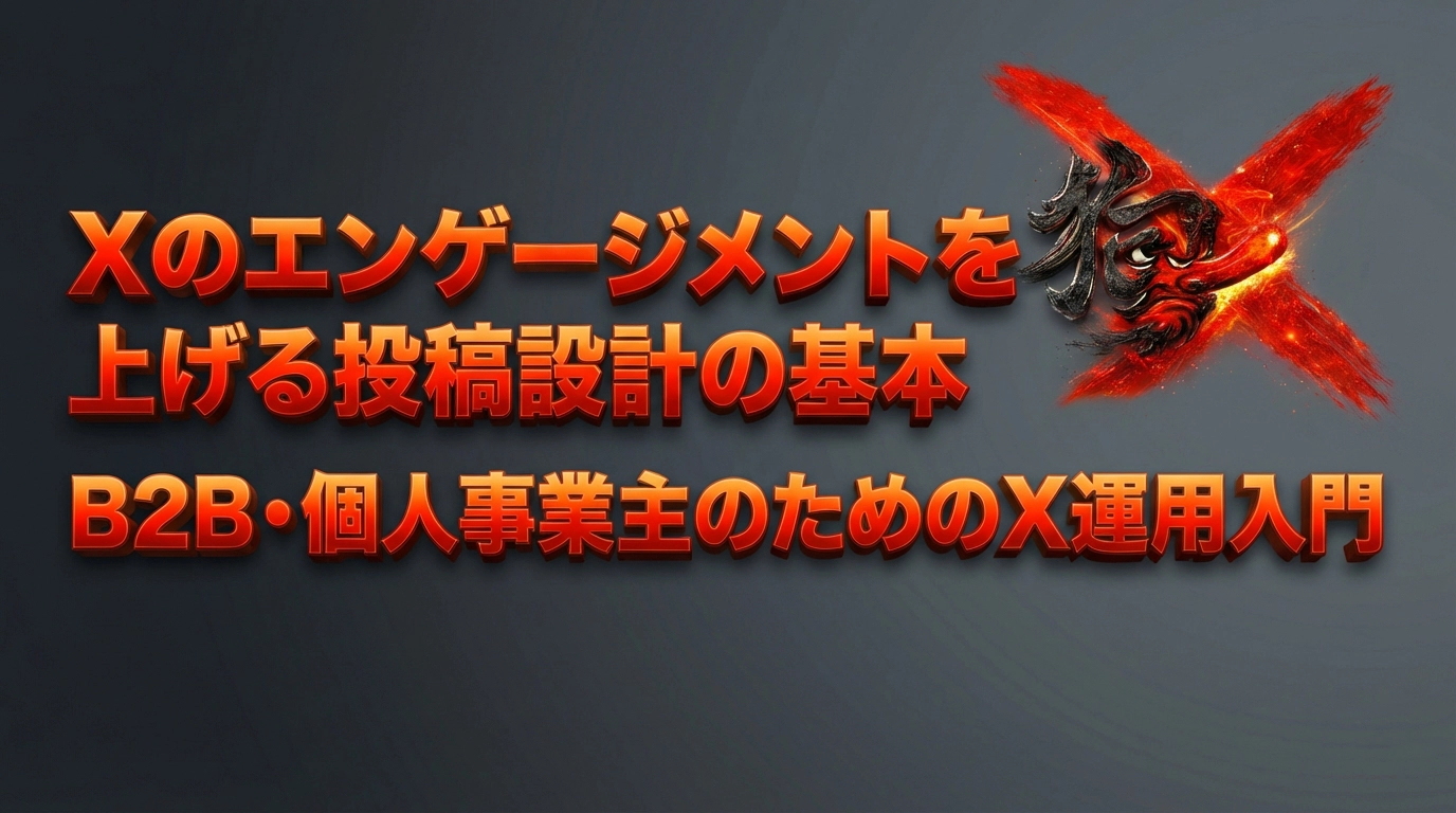 Xのエンゲージメントを上げる投稿設計の基本