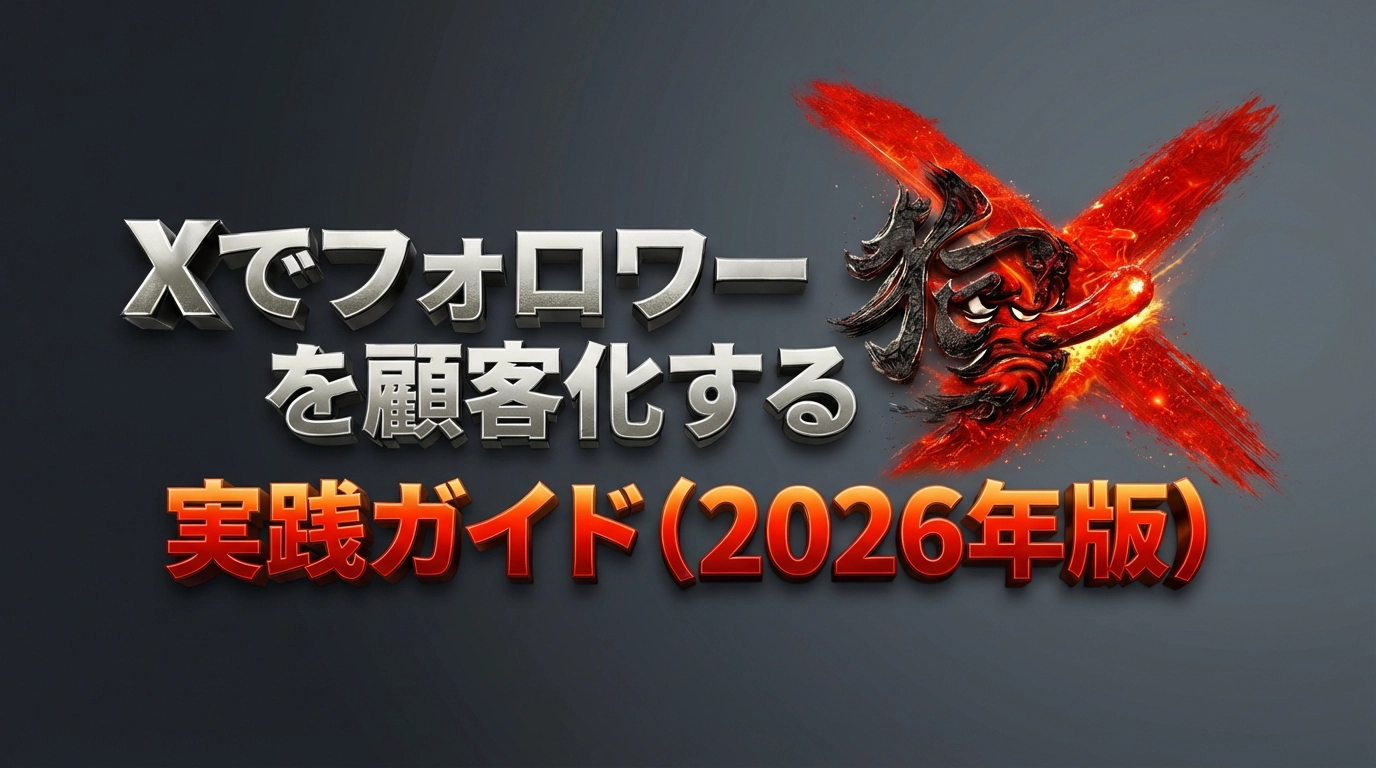 Xでフォロワーを顧客化する実践ガイド（2026年版）