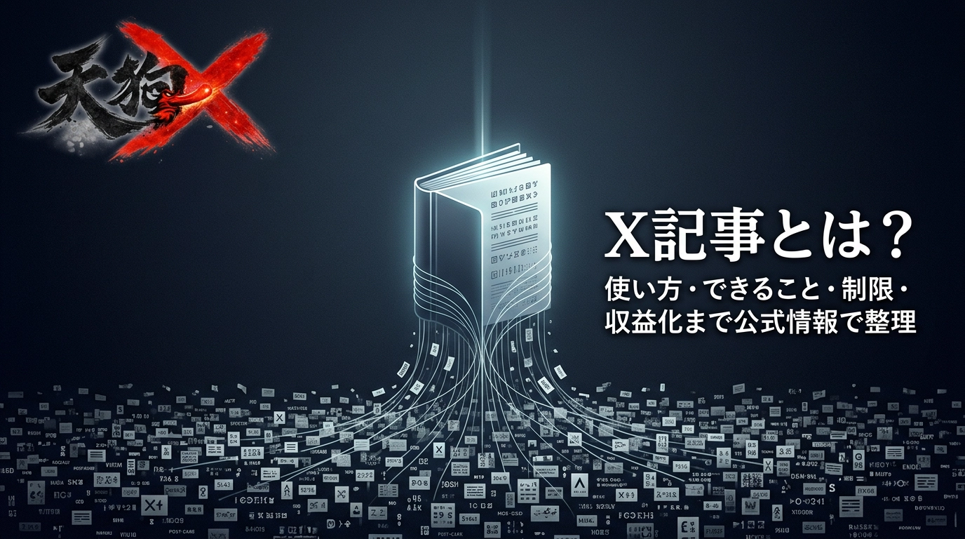 X記事とは？使い方・できること・制限・収益化まで公式情報で整理